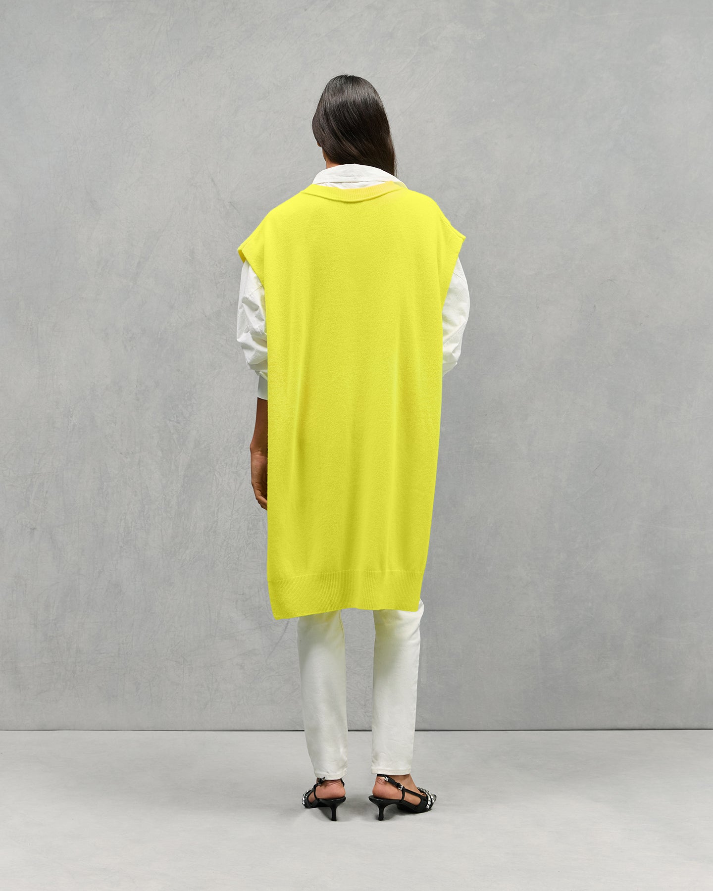 Poncho En Tricoté Neko - Jaune
