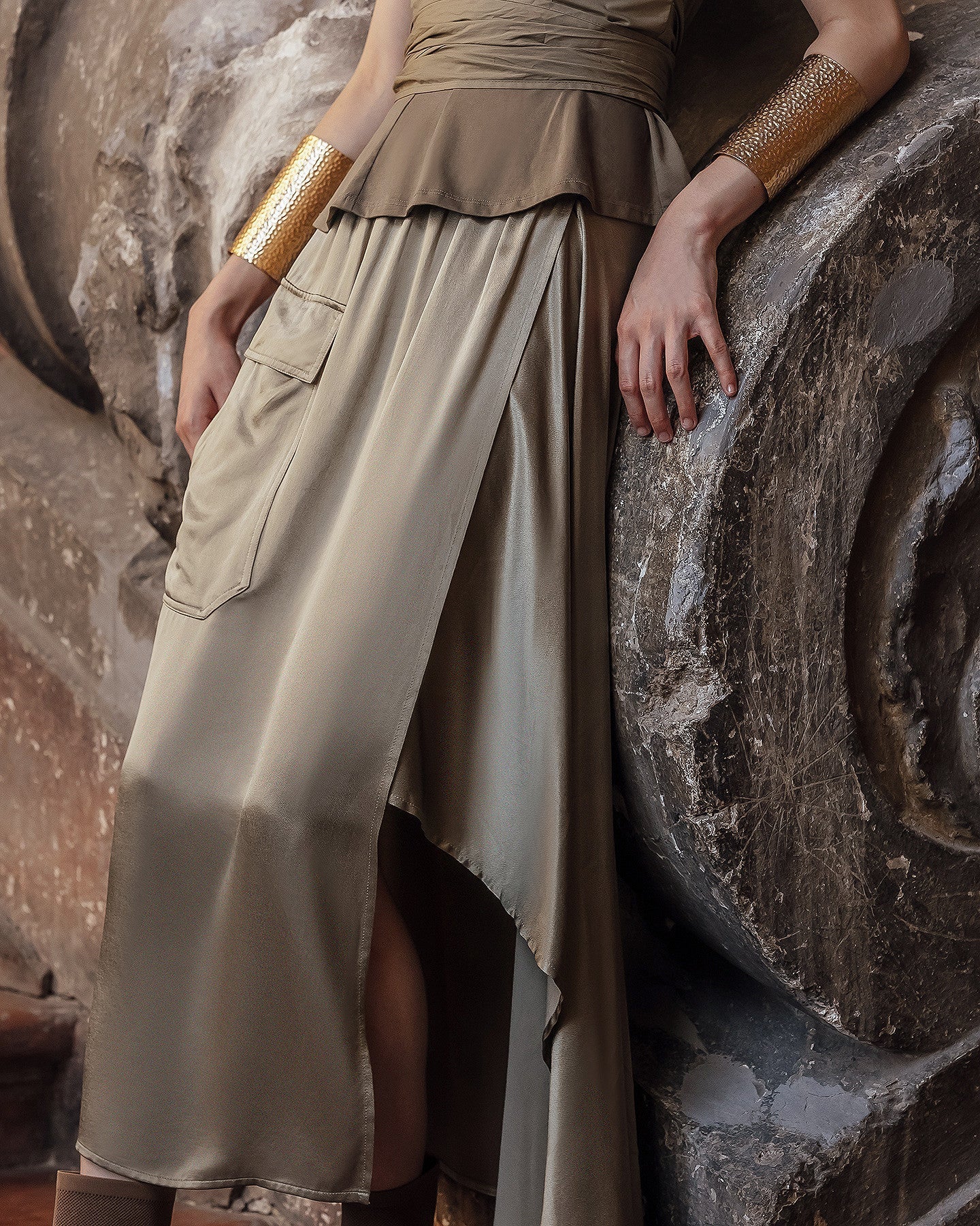 Jupe Soline  Kaki | Mes Demoiselles Paris